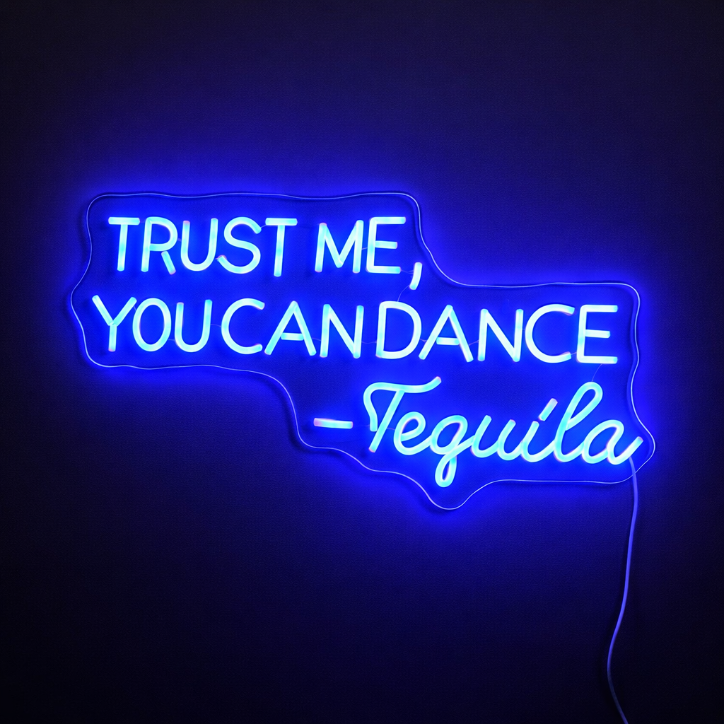 Trust Me You Can Dance Neon Væglampe Blå