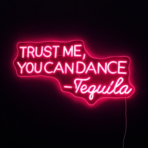 Trust Me You Can Dance Neon Væglampe Lyserød