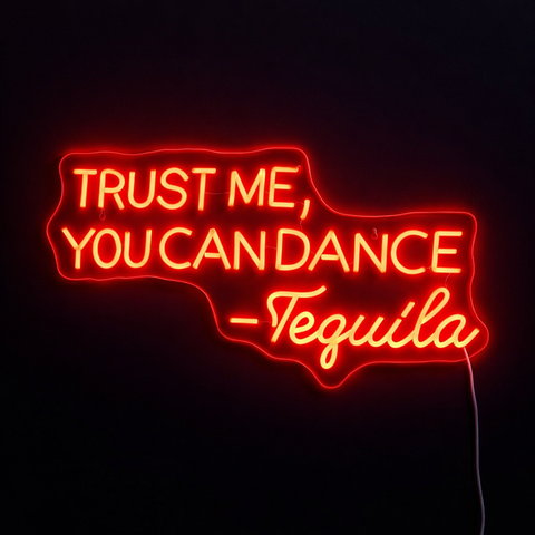 Trust Me You Can Dance Neon Væglampe Rød