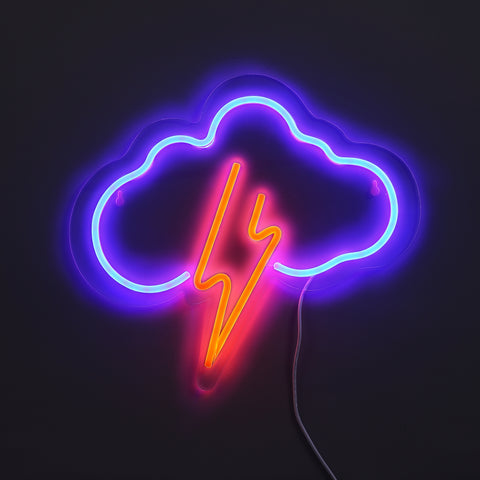 Lightish Thunder Cloud Neon Vägglampa