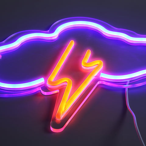 Lightish Thunder Cloud Neon Vägglampa