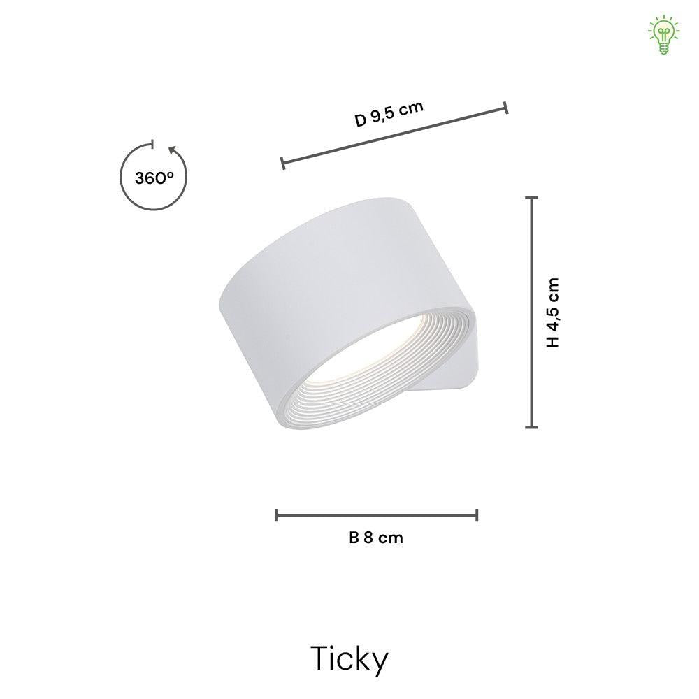 Ticky Magnetisk Væglampe Trælook-Nordic Seasons-OutletLamper.dk