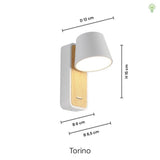 Torino Væglampe Hvid/Trælook-Nordic Seasons-OutletLamper.dk