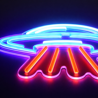UFO Neon Væglampe