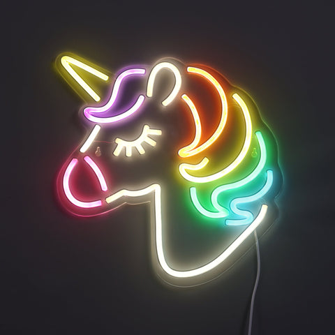 Lightish Unicorn Neon Vägglampa