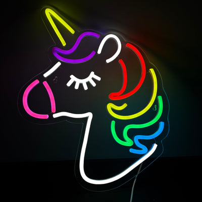 Lightish Unicorn Neon Vägglampa