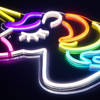 Lightish Unicorn Neon Vägglampa