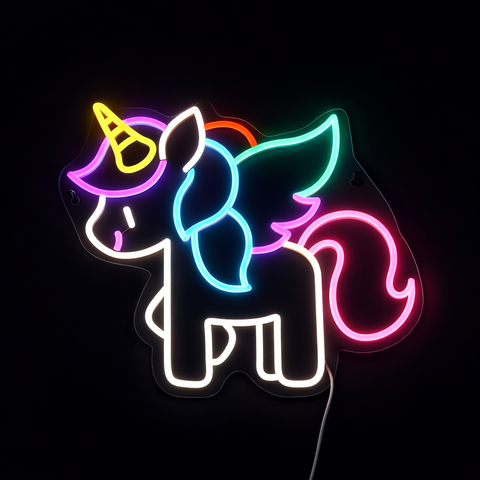 Lightish Unicorn Neon Vägglampa