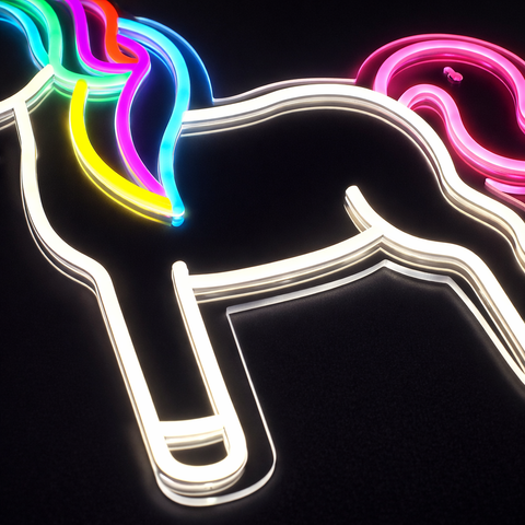 Lightish Unicorn Neon Vägglampa