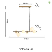 Valencia Langbordspendel 63cm Messing/Opal-Nordic Seasons-OutletLamper.dk