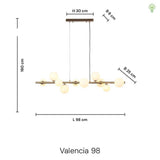 Valencia Langbordspendel Sort Titanium/Smoke-Nordic Seasons-OutletLamper.dk
