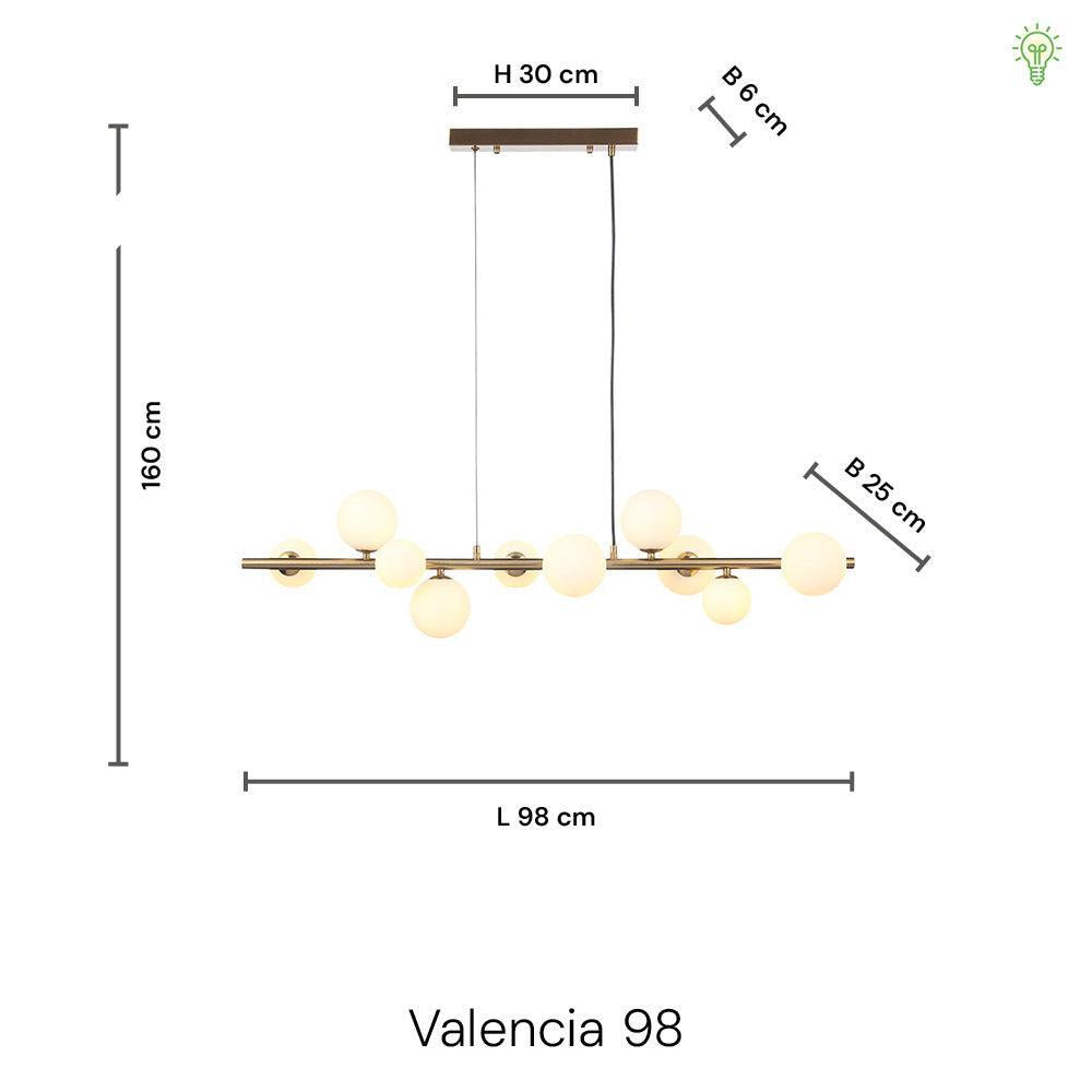 Valencia Langbordspendel Sort Titanium/Smoke-Nordic Seasons-OutletLamper.dk