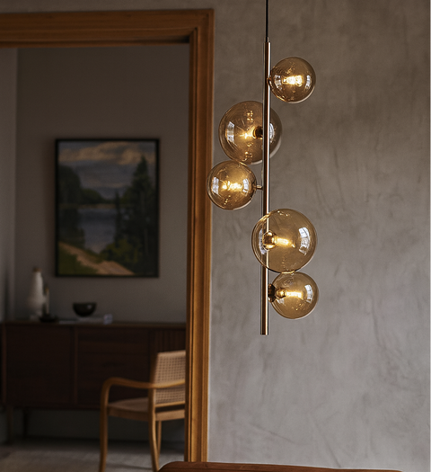 Valencia Hjørnependel Messing/Amber-Nordic Seasons-OutletLamper.dk