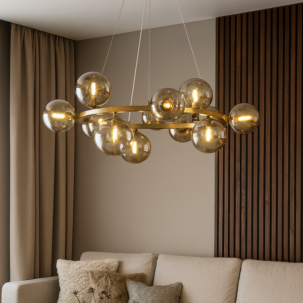 Valencia Lysekrone Messing/Amber