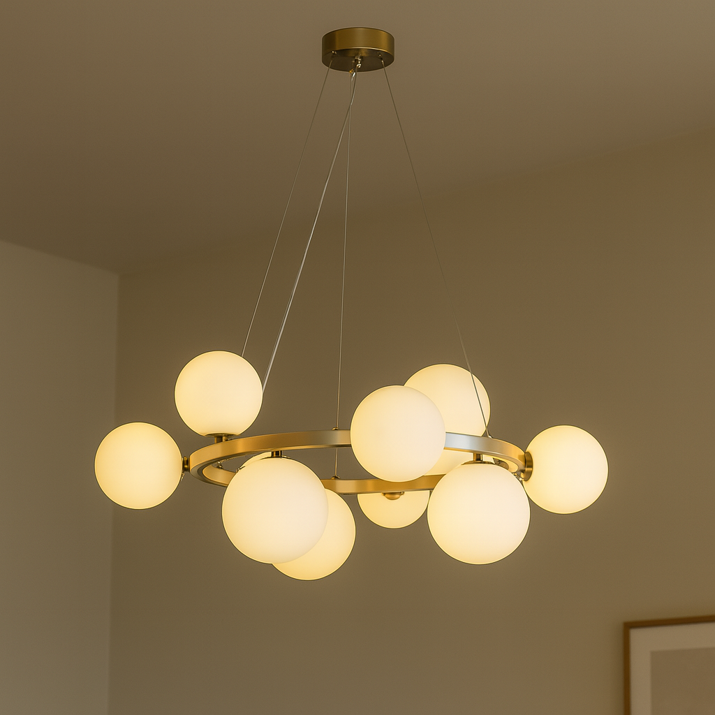 Valencia Lysekrone Messing/Opal-Nordic Seasons-OutletLamper.dk