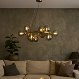 Valencia Lysekrone Messing/Smoke-Nordic Seasons-OutletLamper.dk