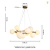 Valencia Lysekrone Messing/Opal