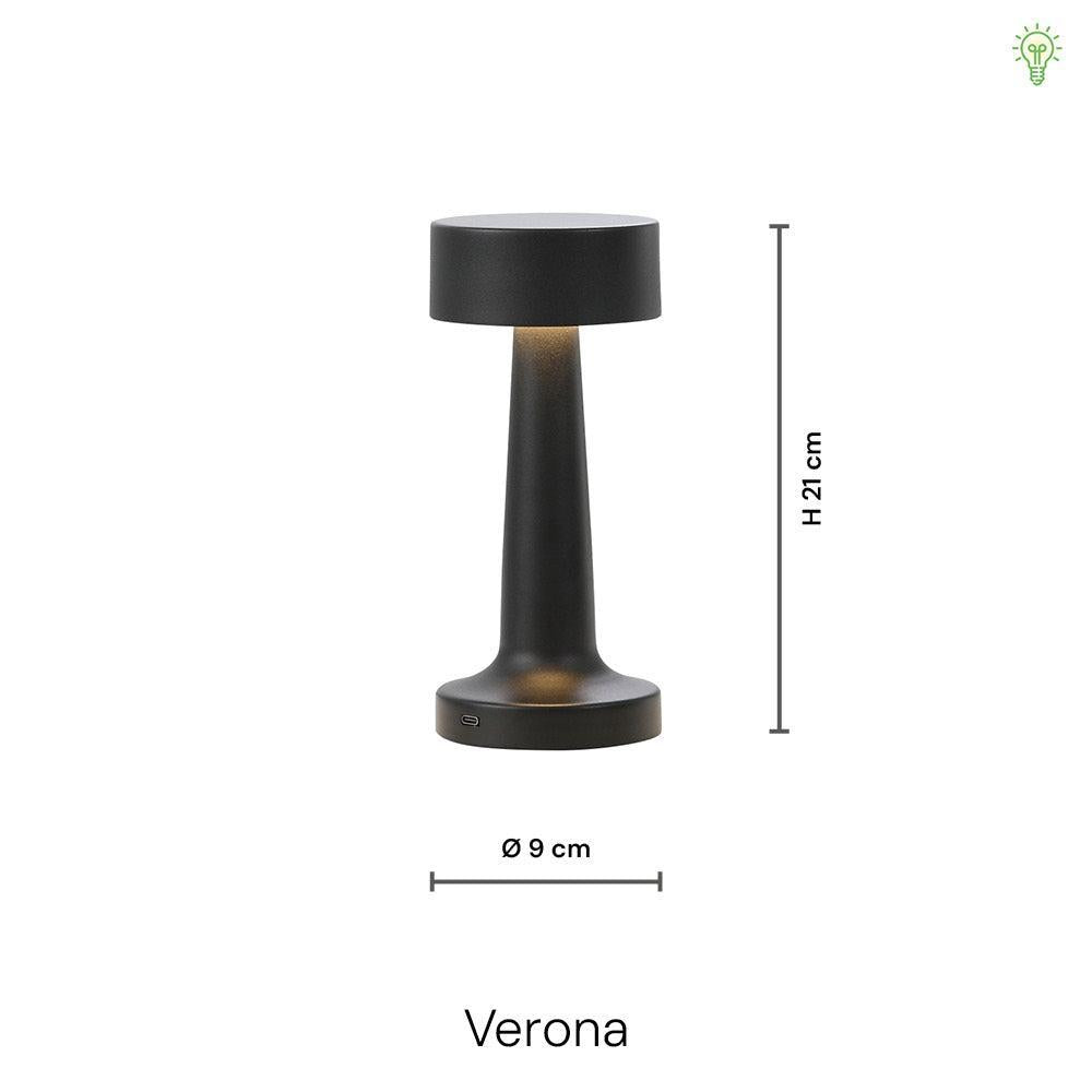 Verona LED Trådlös Bordslampa Mässing
