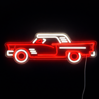 Vintage bil neon vägglampa