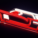 Vintage bil neon vägglampa