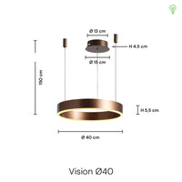 Vision Pendel Ø40 Kobber