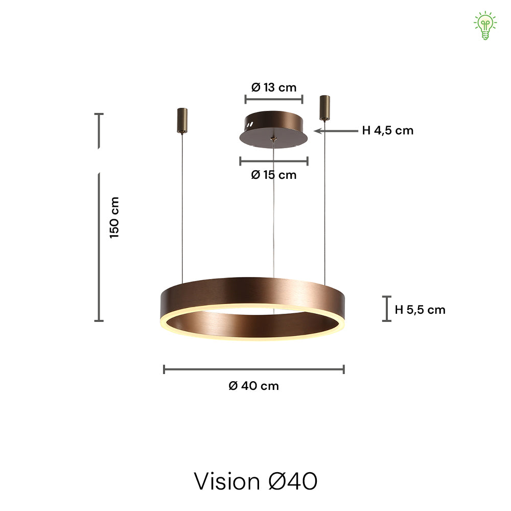 Vision Pendel Ø40 Kobber