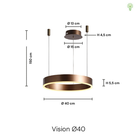 Vision Pendel Ø40 Kobber