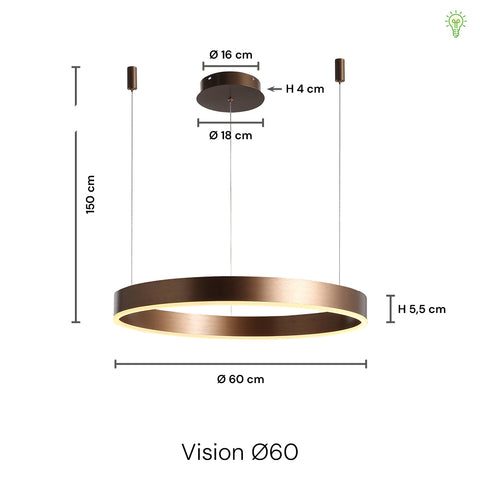 Vision Pendel Ø60 Kobber