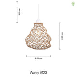 Wavy Pendel Ø23 Sort