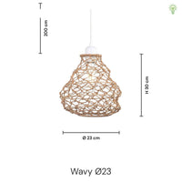 Wavy Pendel Ø23 Sort