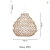 Wavy Pendel Ø35 Sort