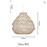 Wavy Pendel Ø35 Sort