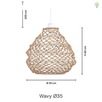 Wavy Pendel Ø35 Sort