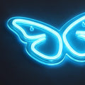 Butterfly Neon Væglampe Lyseblå