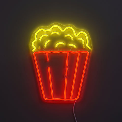 Lightish popcorn neon vägglampa
