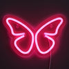 Butterfly Neon Væglampe Pink