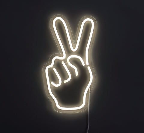 Lightish Peace Neon vägglampa