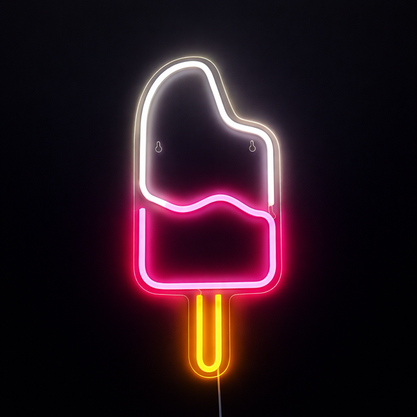Lightish Ice Cream neon vägglampa