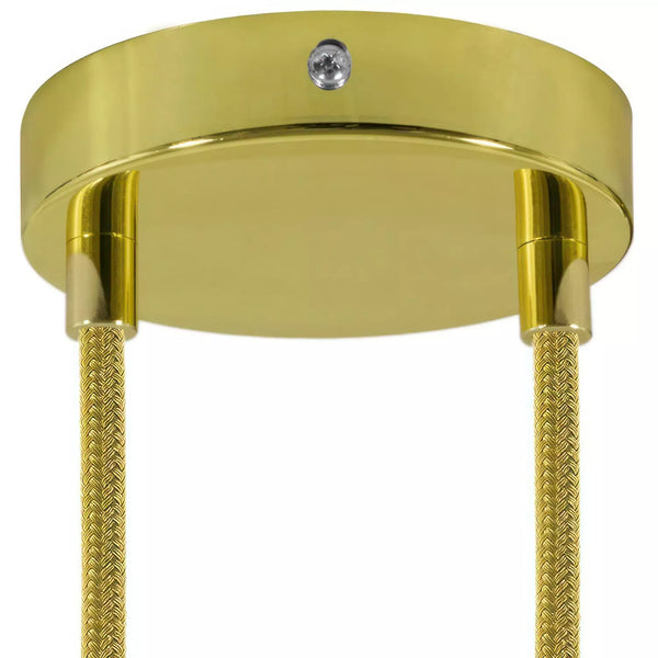 Tak Rosett För 2 Lampor Cylinder Ø12 Klar Mässing