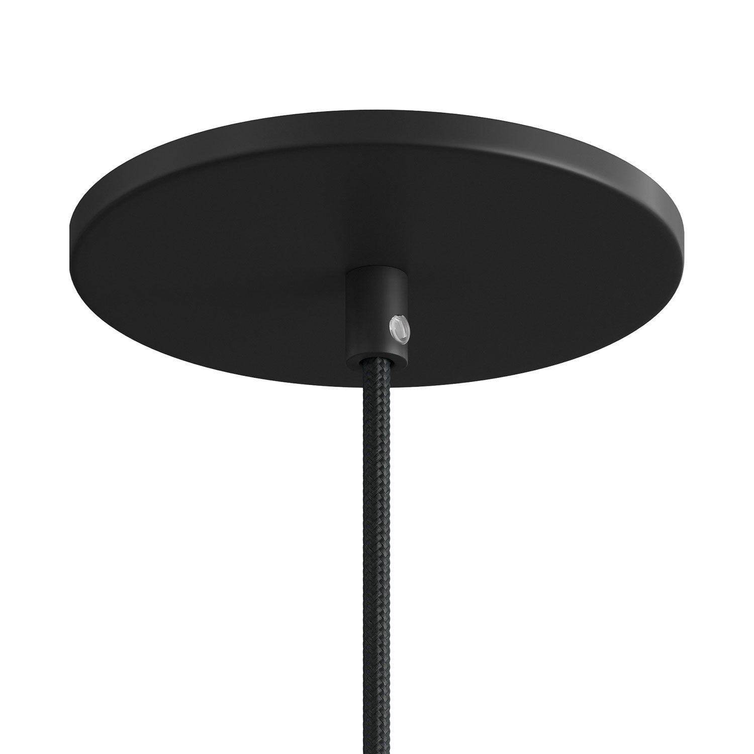 Roset Til 1 Lampe Ø12 Mat Sort Smal-Creative Cables-OutletLamper.dk