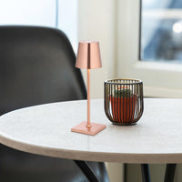 Garda Mini 24cm Trådløs Bordlampe IP54 Kobber
