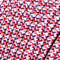 Stofledning Viskose Pixel Fuchsia