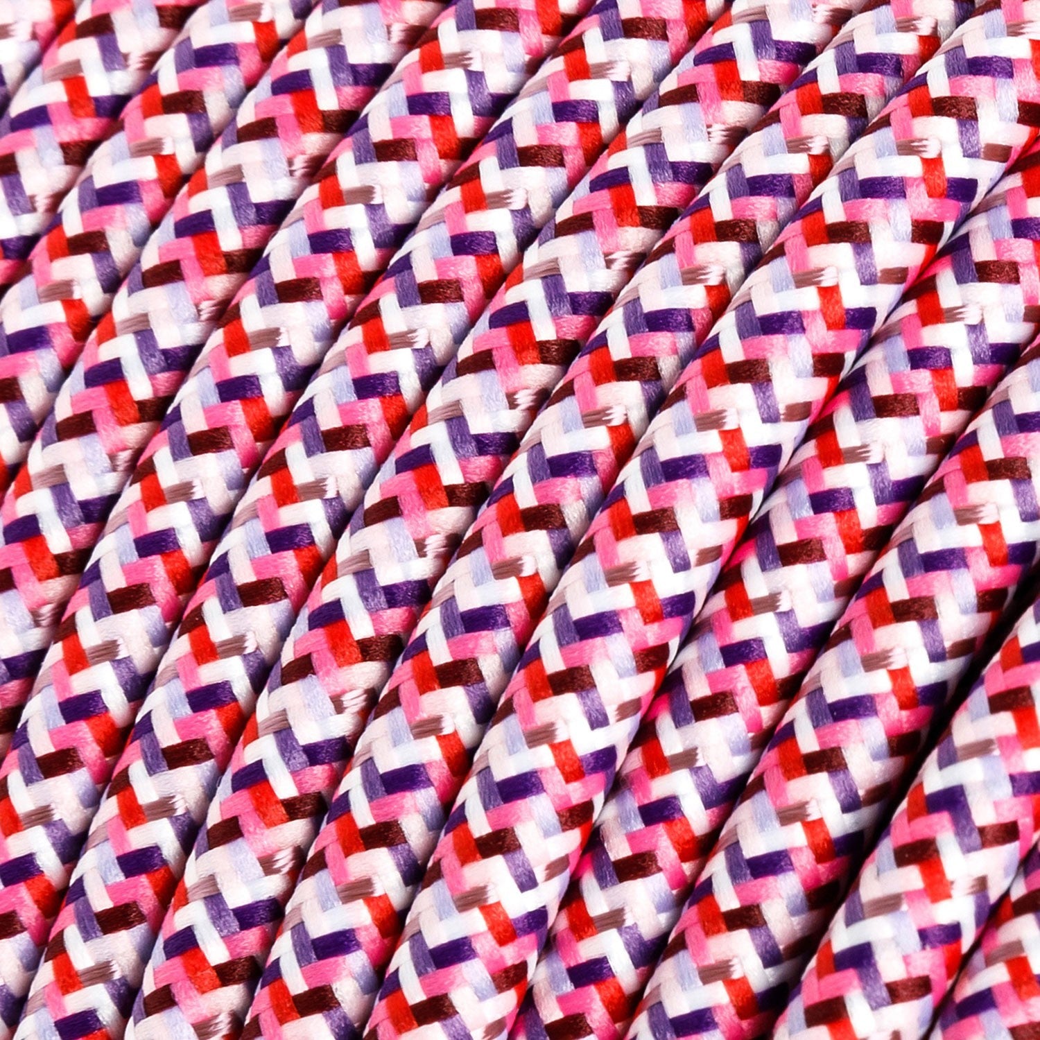Stofledning Viskose Pixel Fuchsia