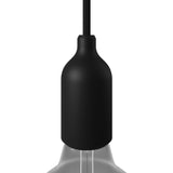E27 Silikon Uttag Svart
