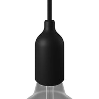 E27 Silikon Uttag Svart