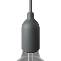 E27 Silikon Uttag Grå