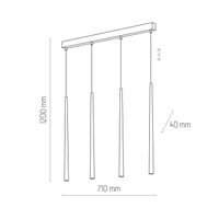 Piano 4 Multipendel Hvid
