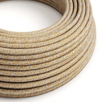 Stofledning Bomuld Hør Glitter Finish