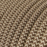 Stofledning Viskose Zig Zag Brun/Hvid