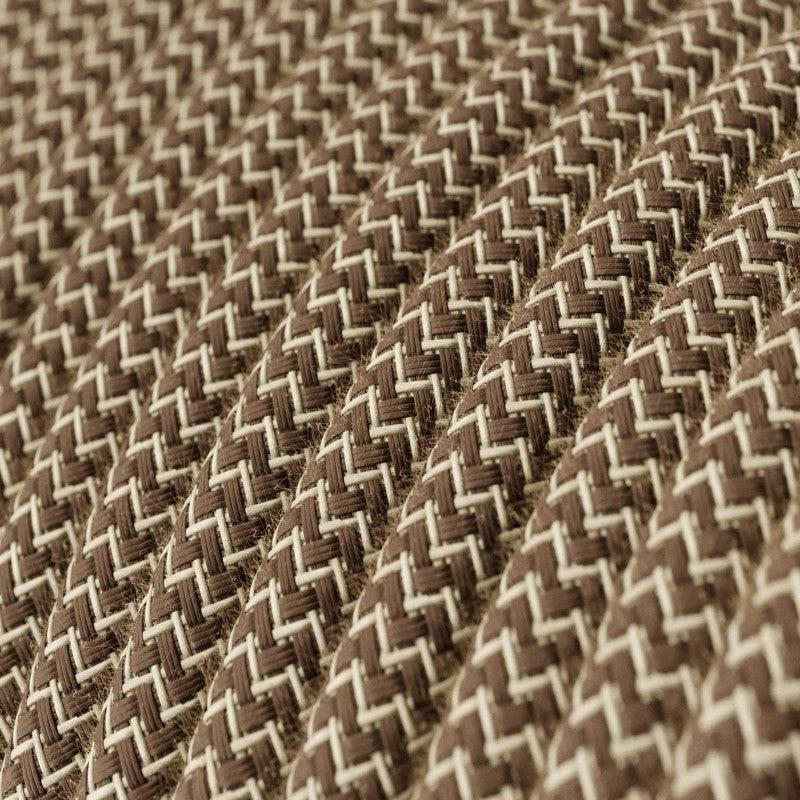 Stofledning Viskose Zig Zag Brun/Hvid